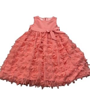 American Princess | formal coral party dress with built in tulle petticoat